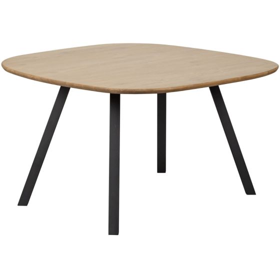 Combi-Tablo organisch eiken 130x130 cm + 2-standen poot - zwart