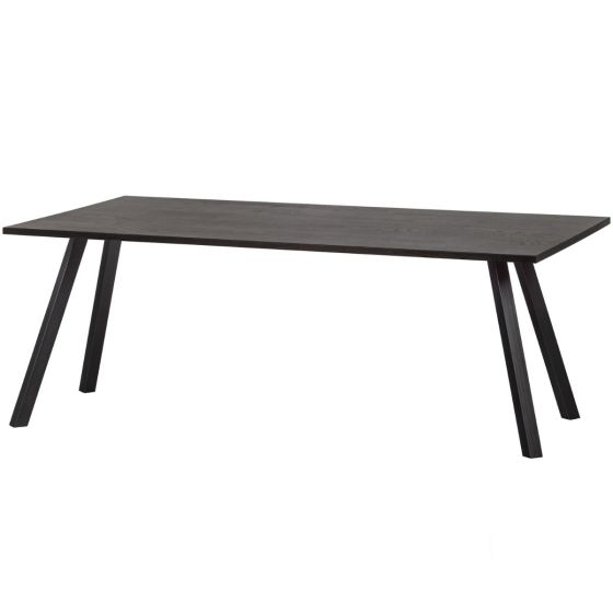 Combi-Tablo eiken 160x90 cm + 2-standen poot vierkant - zwart