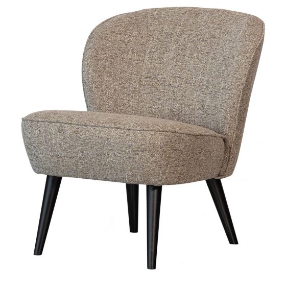 Sara fauteuil - geweven stof - naturel melange van het woonmerk Woood
