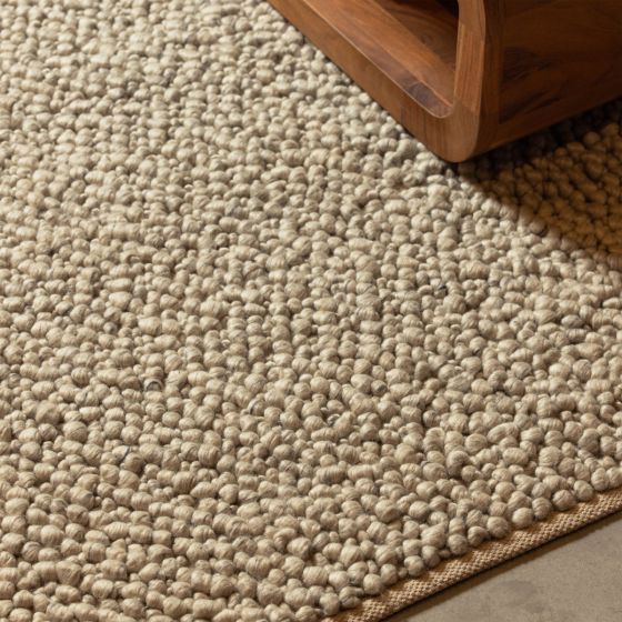 Veld vloerkleed wol 160x230 cm - naturel