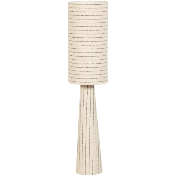 Loft vloerlamp metaal/bouclé 130xø30 cm - naturel met strepen