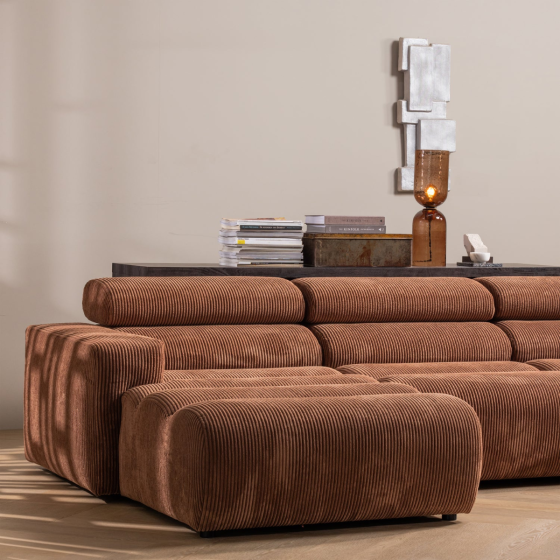 Novi chaise longue element arm links ribstof