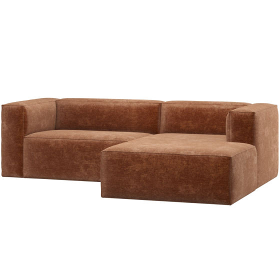 Bean chaise longue bank rechts chenille velvet