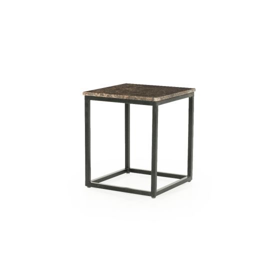 Rico bijzettafel marmer - bruin/zwart