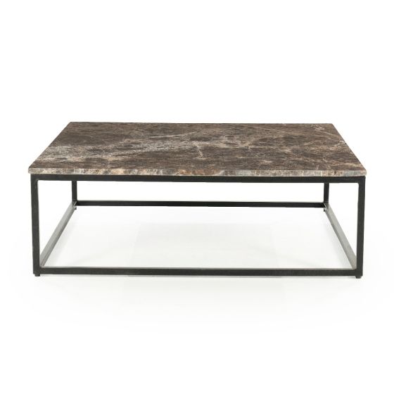 Rico salontafel vierkant marmer - bruin