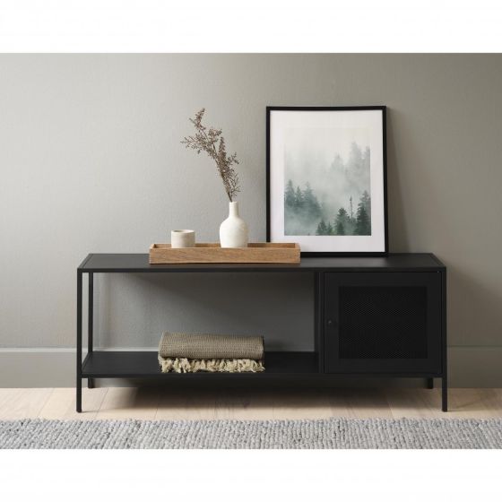 Sigurd metalen dressoir - 1 deur - 120 cm - zwart