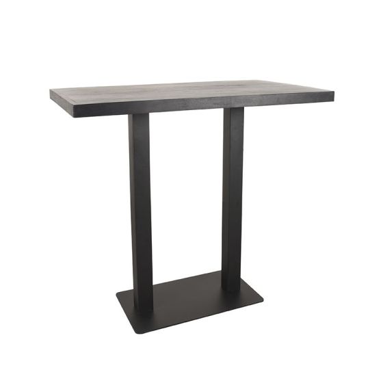 Restaurant/Bartafel 120x70x108 cm - straight edge - zwart