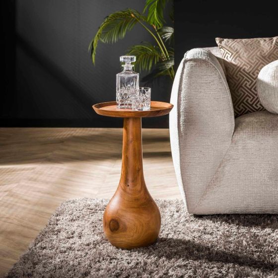 Anantoli ronde bijzettafel - Ø35 cm - naturel van het woonmerk Fraaai