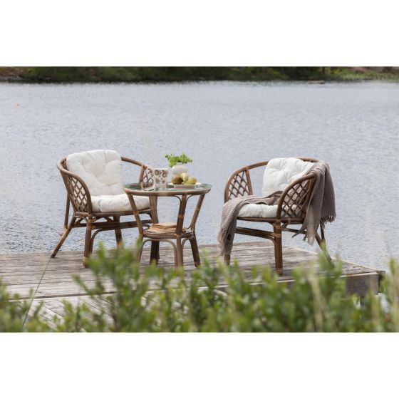 Tarek café set - naturel - rattan