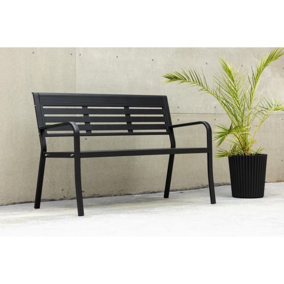 Layla tuinbank - 125 cm - zwart