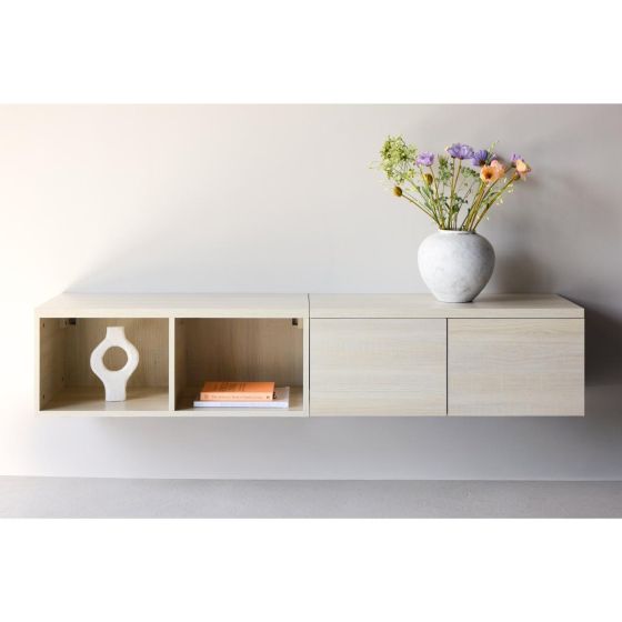 Niko hangend tv-meubel - whitewash