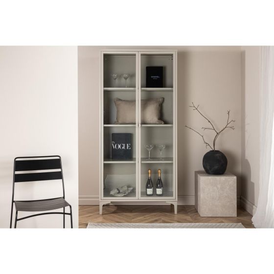 Salvo vitrinekast - 90 x 190 cm - beige