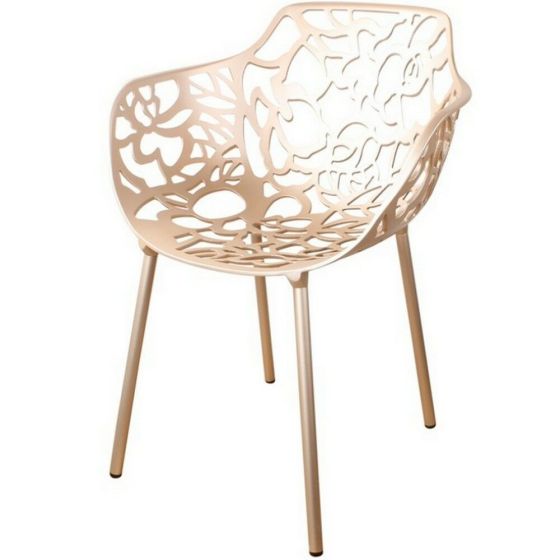  Cast magnolia stoel met arm kopergoud - OUTLET B