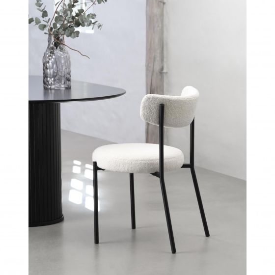 Frej eetkamerstoel - teddy - wit