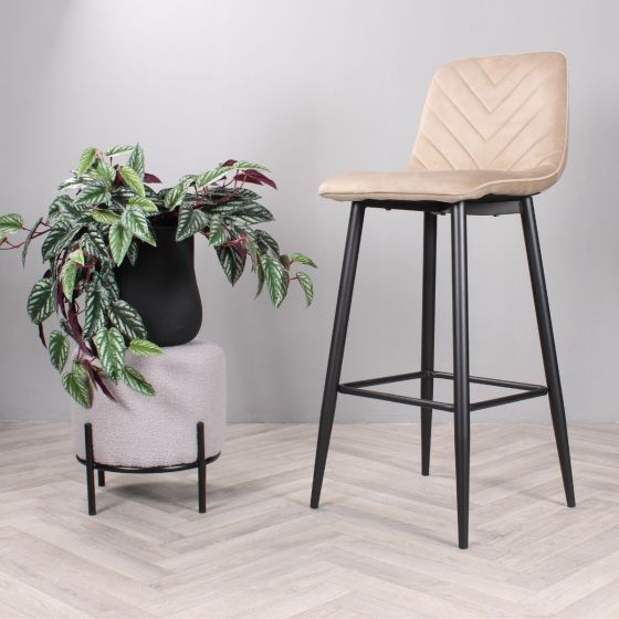 Gaby barkruk velvet 75 cm 2.0