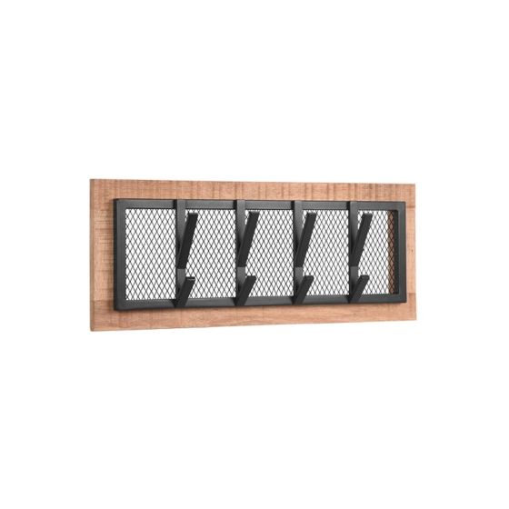 Kapstok Crude – zwart – mangohout