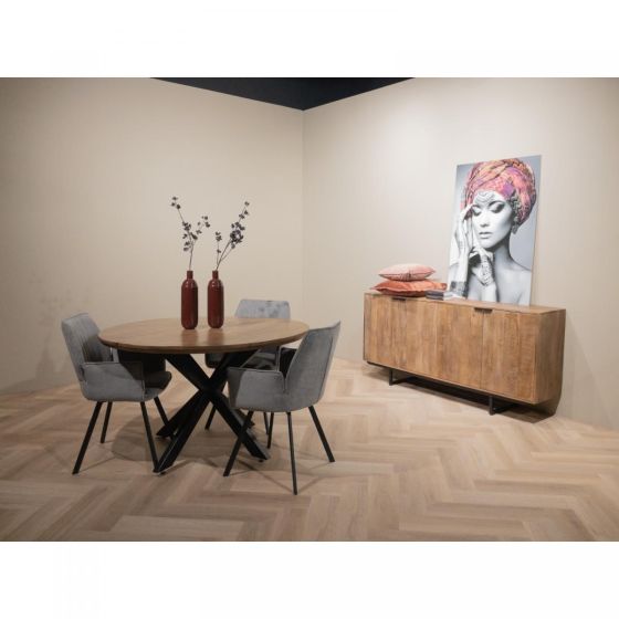 Jesper ronde eettafel - Ø140 cm - hout - naturel