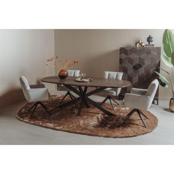 San Marino eettafel - 220 cm - bruin