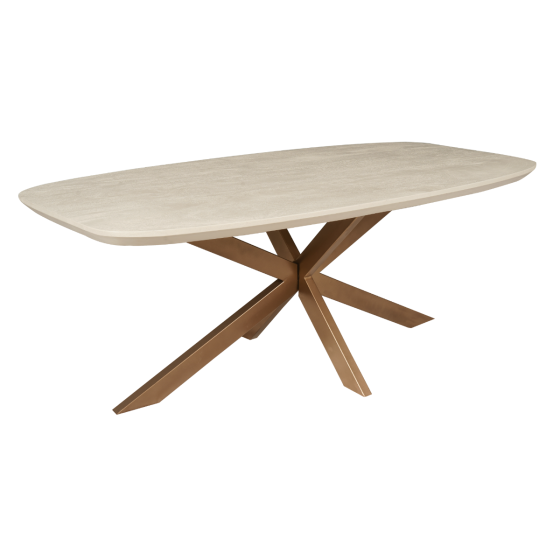 Eettafel Madison 240 cm Deens Ovaal - zand/brons
