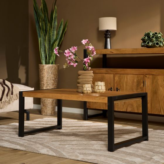 Salontafel Boaz - 110 cm - naturel