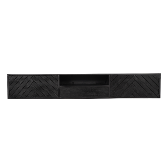 Zwevend tv-meubel New York 200 cm - zwart