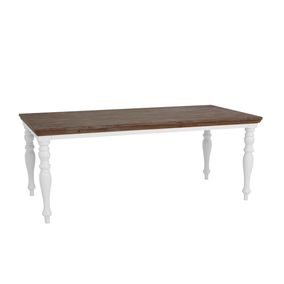 Fleur eettafel - 180 cm sierpoot - wit