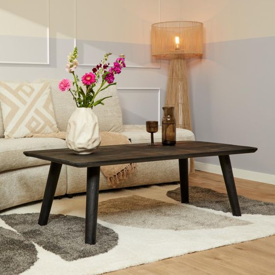 Rechthoekige salontafel Omaha - 130 cm - zwart