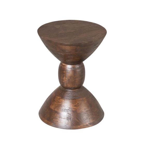 Bijzettafel Ron rond - bruin