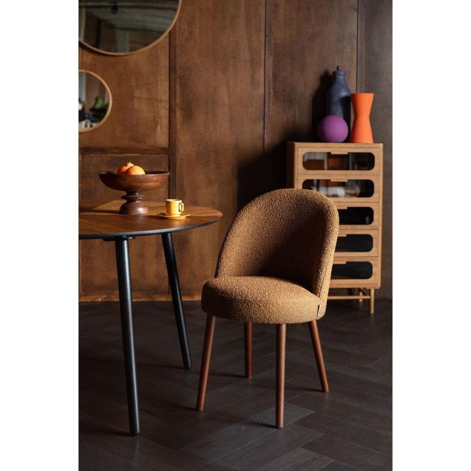 Dutchbone Barbara eetkamerstoel bouclé