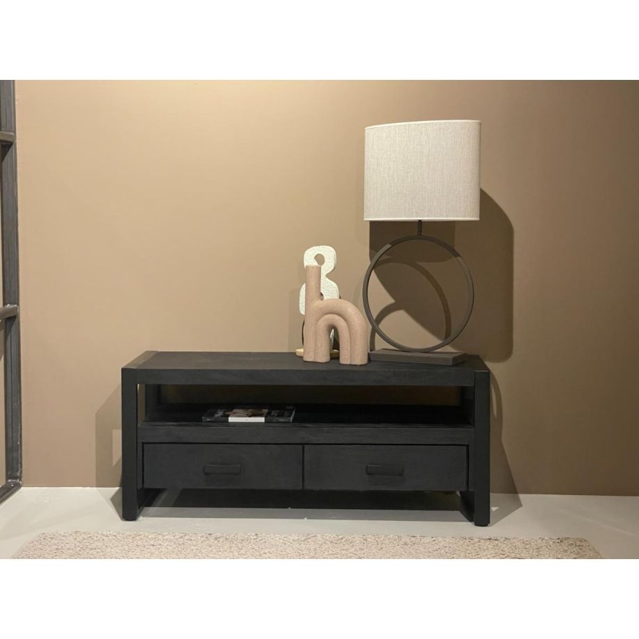 Norris tv-meubel 120 cm - zwart