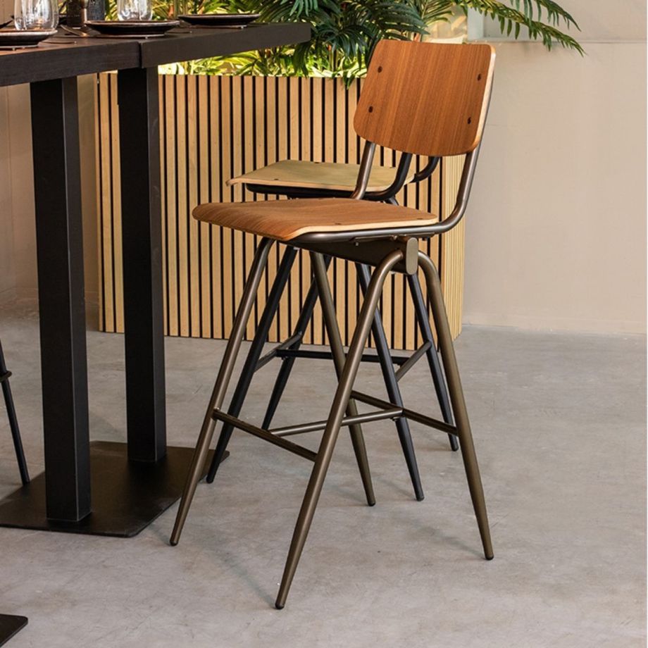 Label51 Solid barkruk hout 86 cm