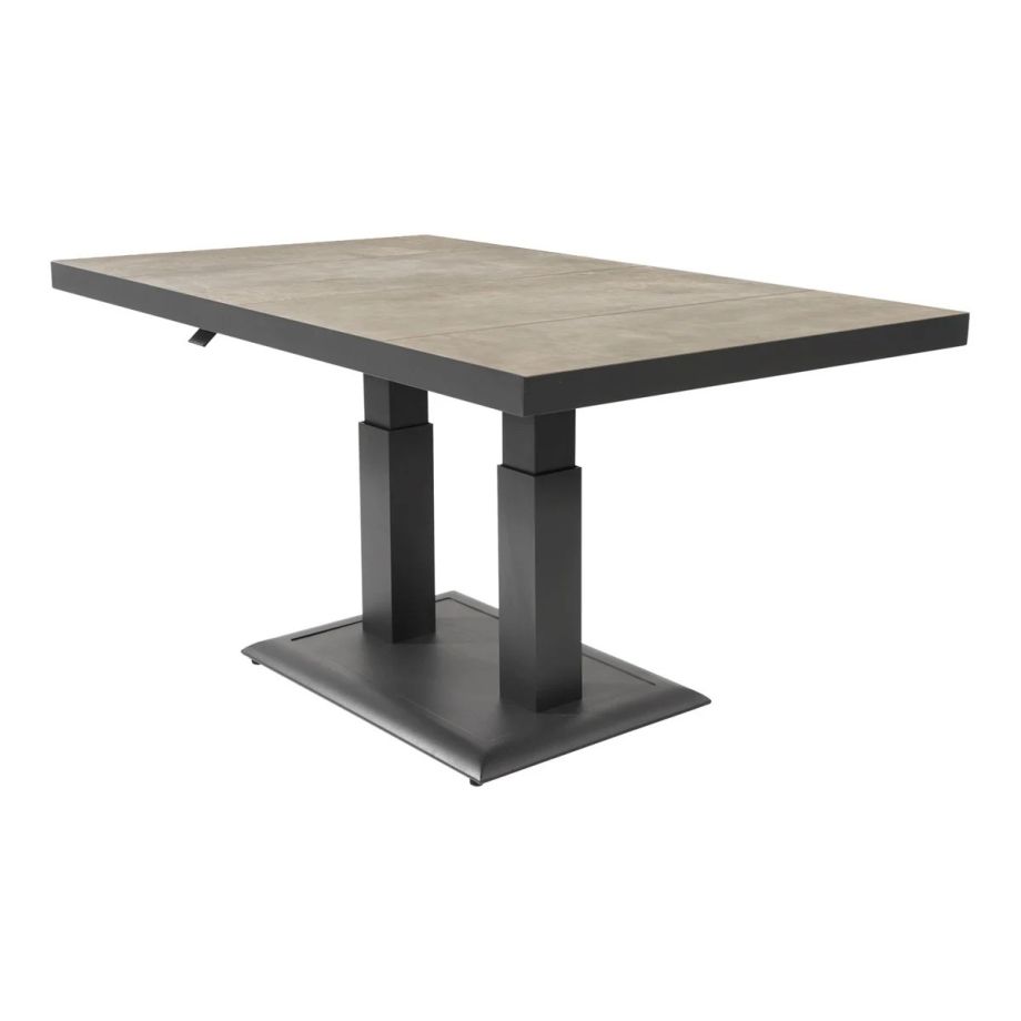 Murcia negro verstelbare eettafel 140x85 cm - antraciet