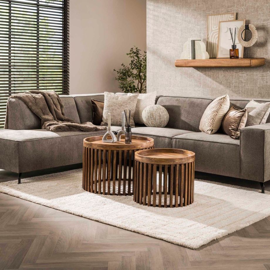 Fraaai Odila salontafel mangohout set van 2