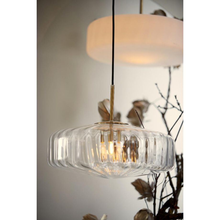 Pleat hanglamp glas