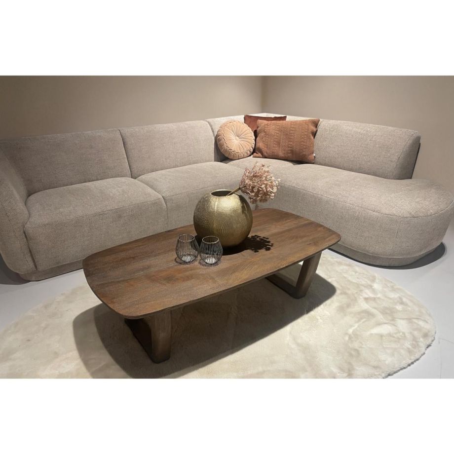 Livingfurn Cortez salontafel 130 cm - donkerbruin