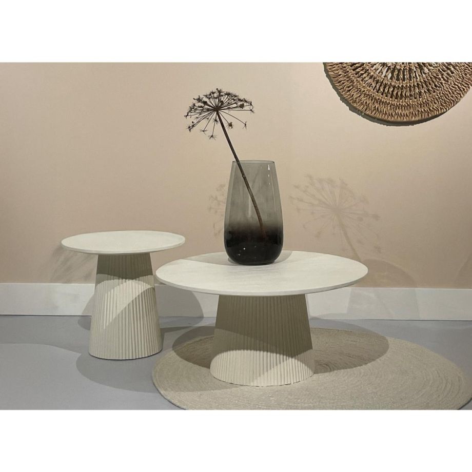 Livingfurn Patrice bijzettafel ø80 cm - crème