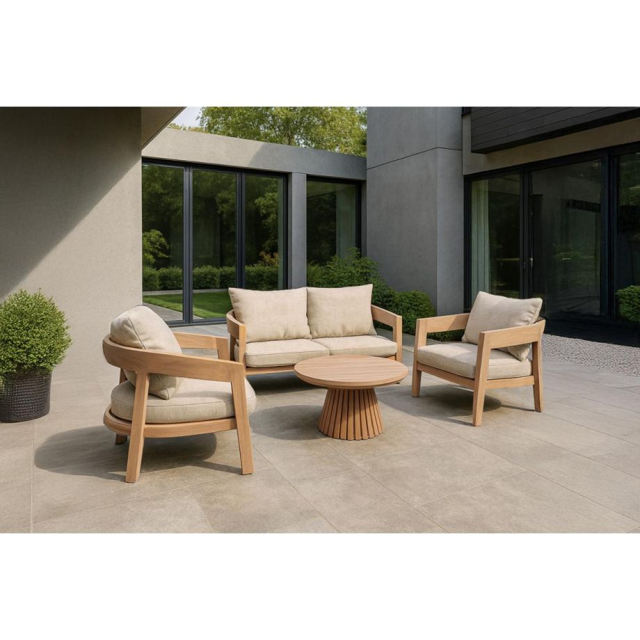 Livingfurn Bilbao tuinset - beige/naturel