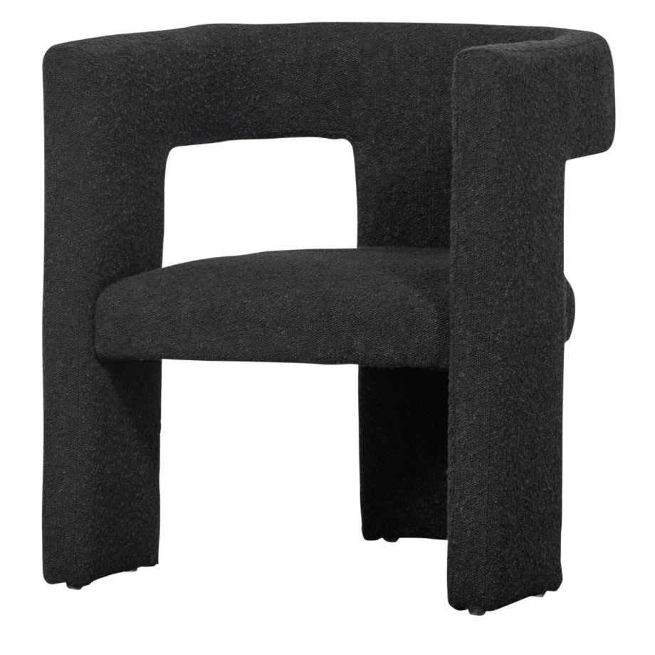 Tiwa fauteuil bouclé donkergrijs van het woonmerk Woood