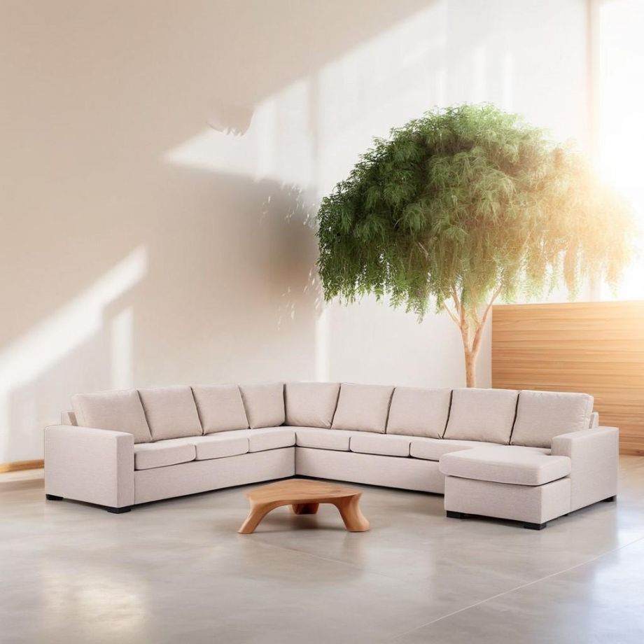 Lolita 7-zits hoekbank L+R, stof - beige