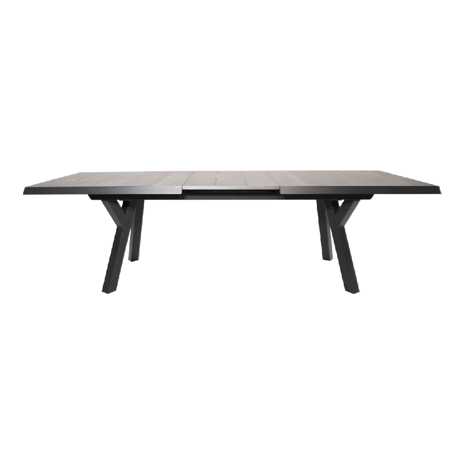 Uittrektafel Castilla nuance 204/264x102 cm - antraciet