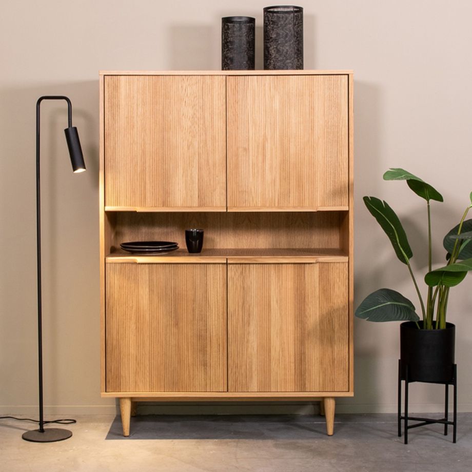 Jule wandkast 110x49x158 cm - naturel