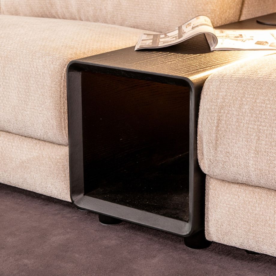 Tivoli bank console metaal - zwart