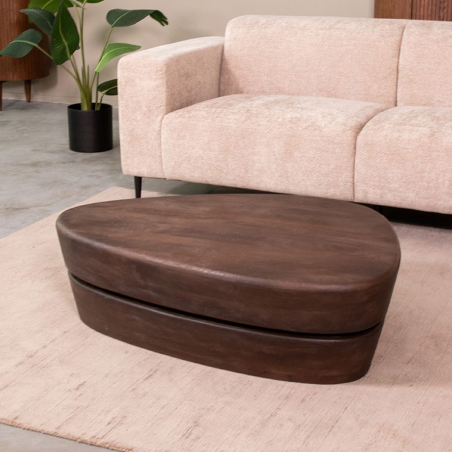 Javi salontafel mangohout 110x80x32 cm - espresso