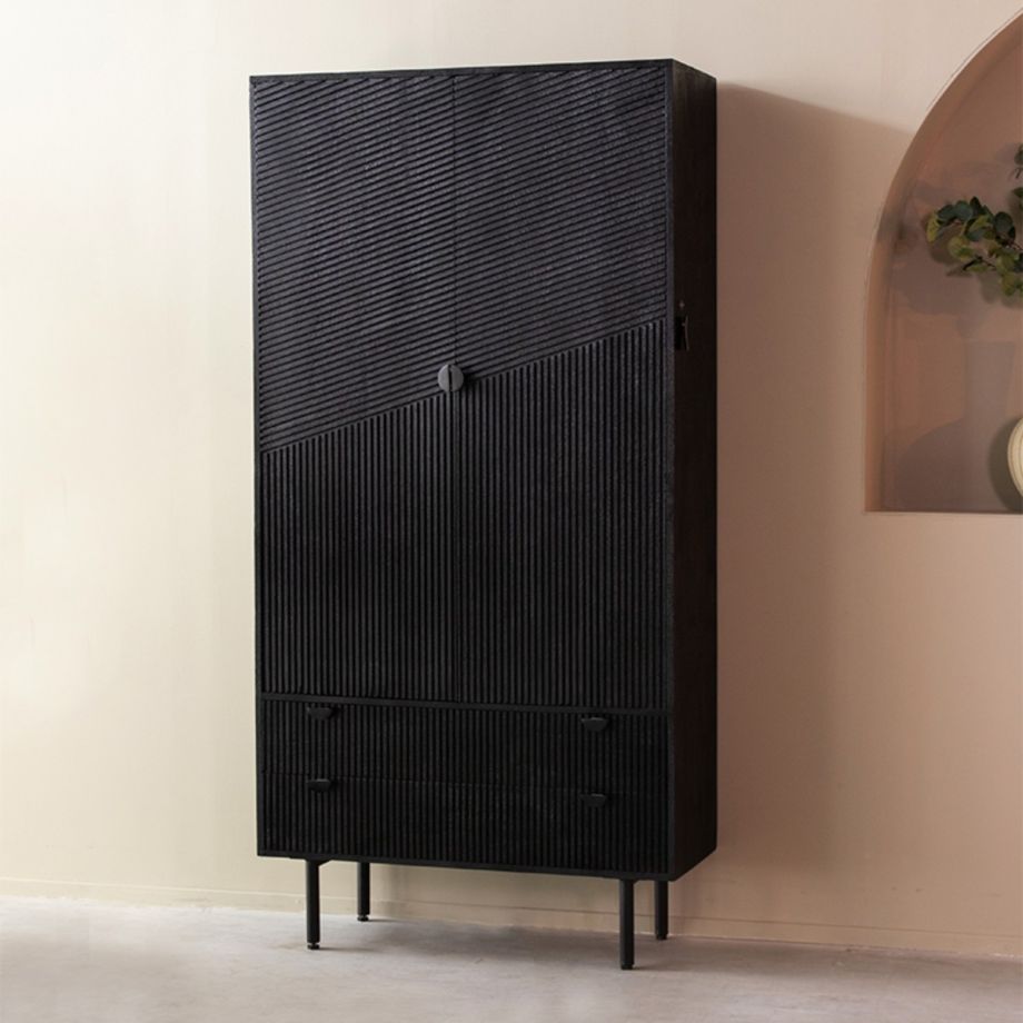 Label51 Cotia wandkast 100x40x200 cm - zwart