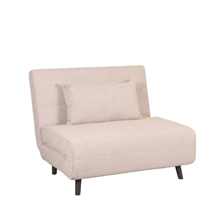 Single slaapbank bouclé