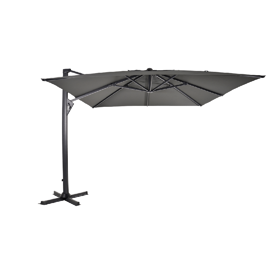 Zweefparasol Taurus 3x3mtr - grijs