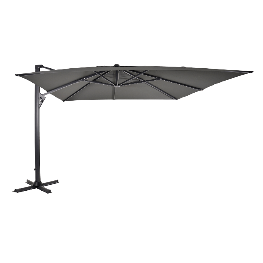 Zweefparasol Taurus 3x4mtr - grijs