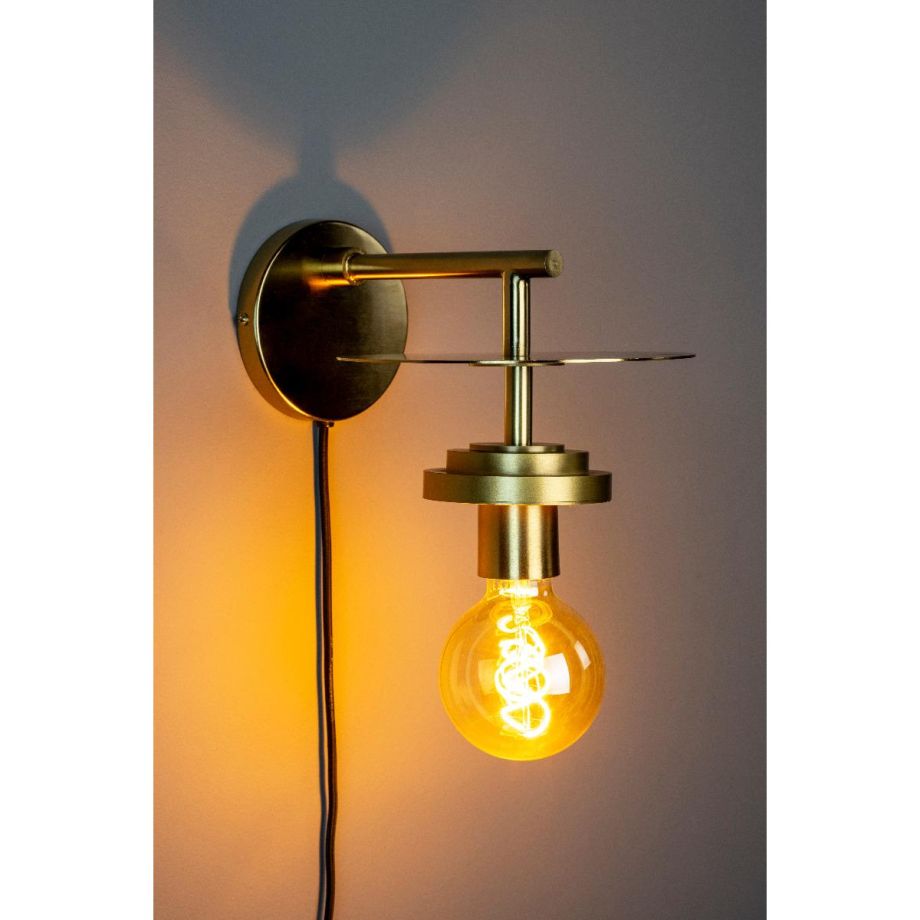 Dutchbone Adan wandlamp - messing