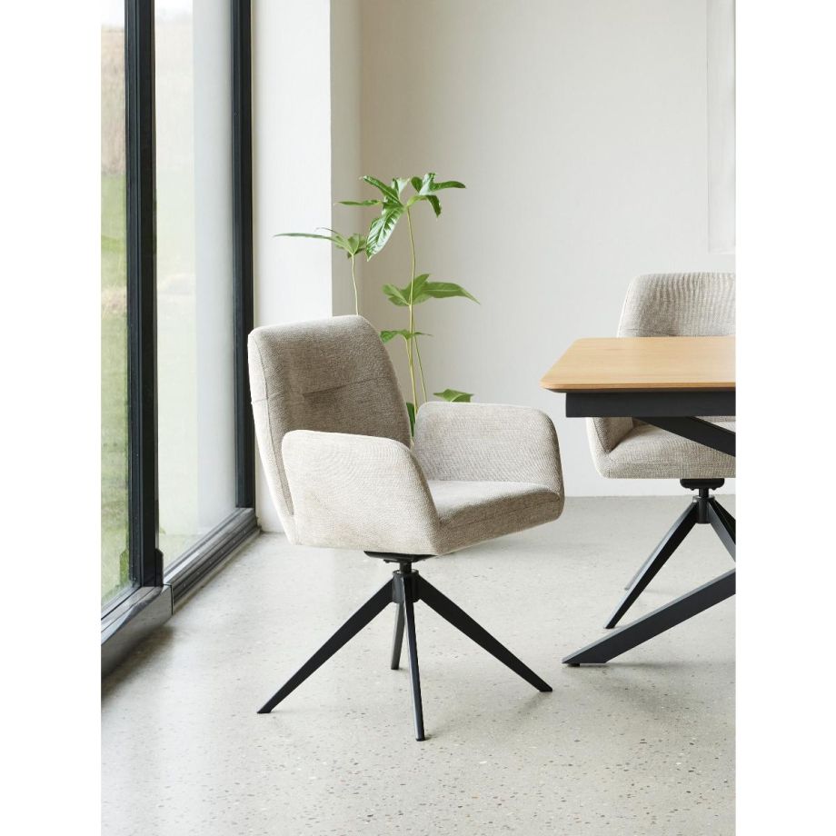 Nordic Home Roxanne draaibare eetkamerstoel