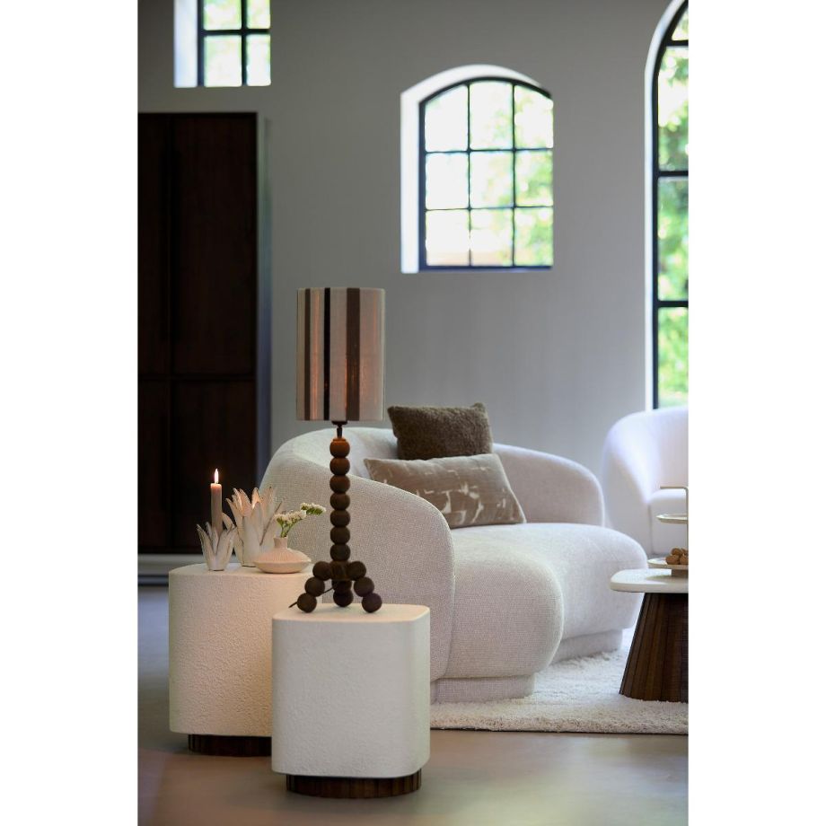 Seddon bijzettafel 37x34x45 cm - crème+bruin